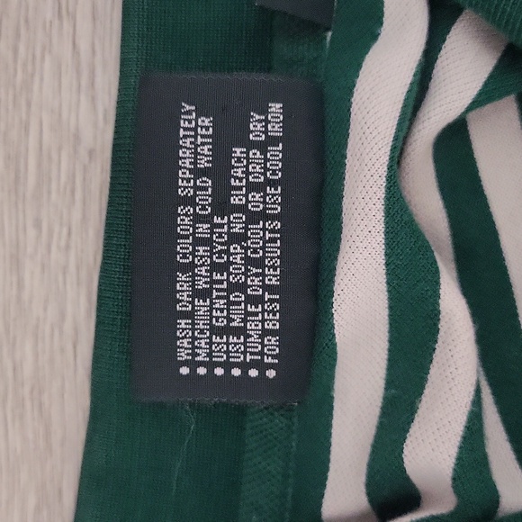 🛍Masters Collection Mens XL Polo Green White Stripe Collared Pima Cotton Golf - Picture 7 of 7